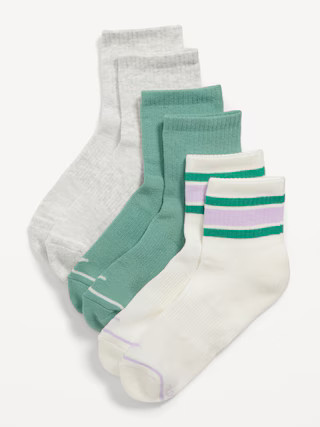 Quarter Crew Novelty Socks 3-Pack For Women | Old Navy (US)