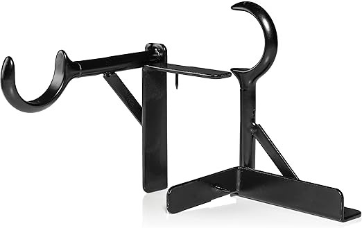 Spark Innovators Black Tap Bracket by Hang Hero - Easy Install No Drill Curtain Rod Brackets - As... | Amazon (US)