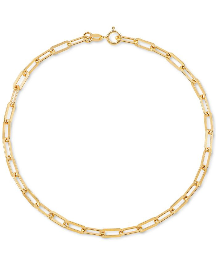 Paperclip Link Ankle Bracelet, Created for Macy's | Macys (US)
