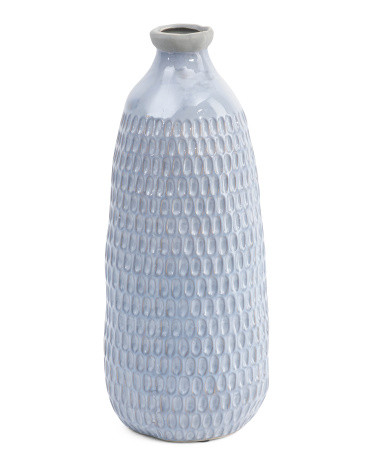 16in Organic Ceramic Dimpled Vase | TJ Maxx