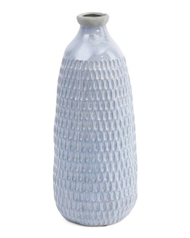 16in Organic Ceramic Dimpled Vase | TJ Maxx