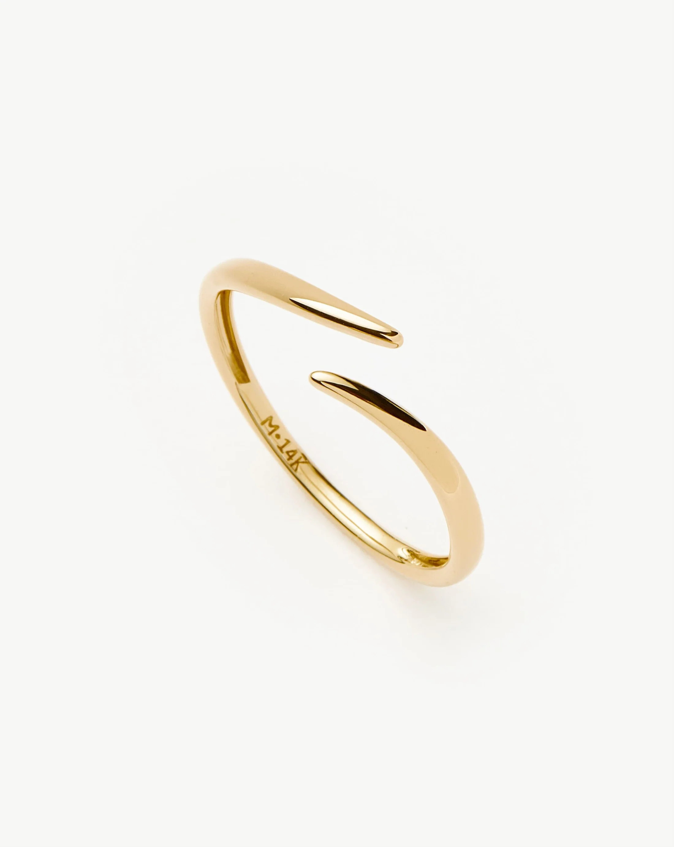 Fine Open Claw Ring | 14ct Solid Gold | Missoma UK