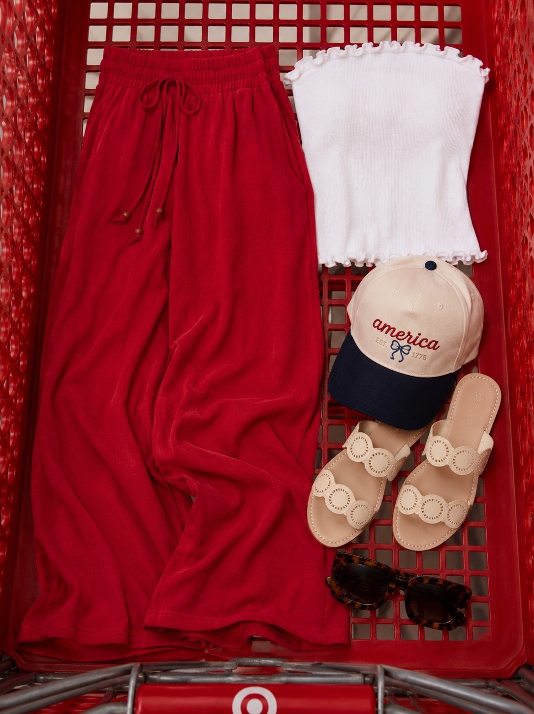Patriotic Target Outfit 🇺🇸

Follow @farmtotablecreations on Instagram for more affordable fashion finds and everyday outfit inspiration.

This Target look is giving all the summer holiday vibes! 🇺🇸 The flowy red wide-leg pants paired with the white ruffle-trim top create an effortless outfit that’s perfect for Memorial Day, Fourth of July, backyard BBQs, summer vacations, and everything in between. Add the America hat, neutral sandals, and classic sunnies for a comfortable look that feels put together without trying too hard.

#targetstyle #targetfashion #widelegpants #summeroutfit #patrioticstyle #ootd #ootn

Target fashion | red pants | white top | patriotic outfit | Fourth of July outfit | summer style | casual outfit | America hat | neutral sandals | vacation outfit | holiday outfit | affordable fashion | Target finds | women’s fashion | weekend outfit | summer wardrobe | red white and blue | cute outfit | outfit inspiration | everyday style | comfortable fashion | beach vacation outfit | Memorial Day outfit | BBQ outfit | trendy Target finds

#LTKBeauty #LTKSeasonal #LTKootd