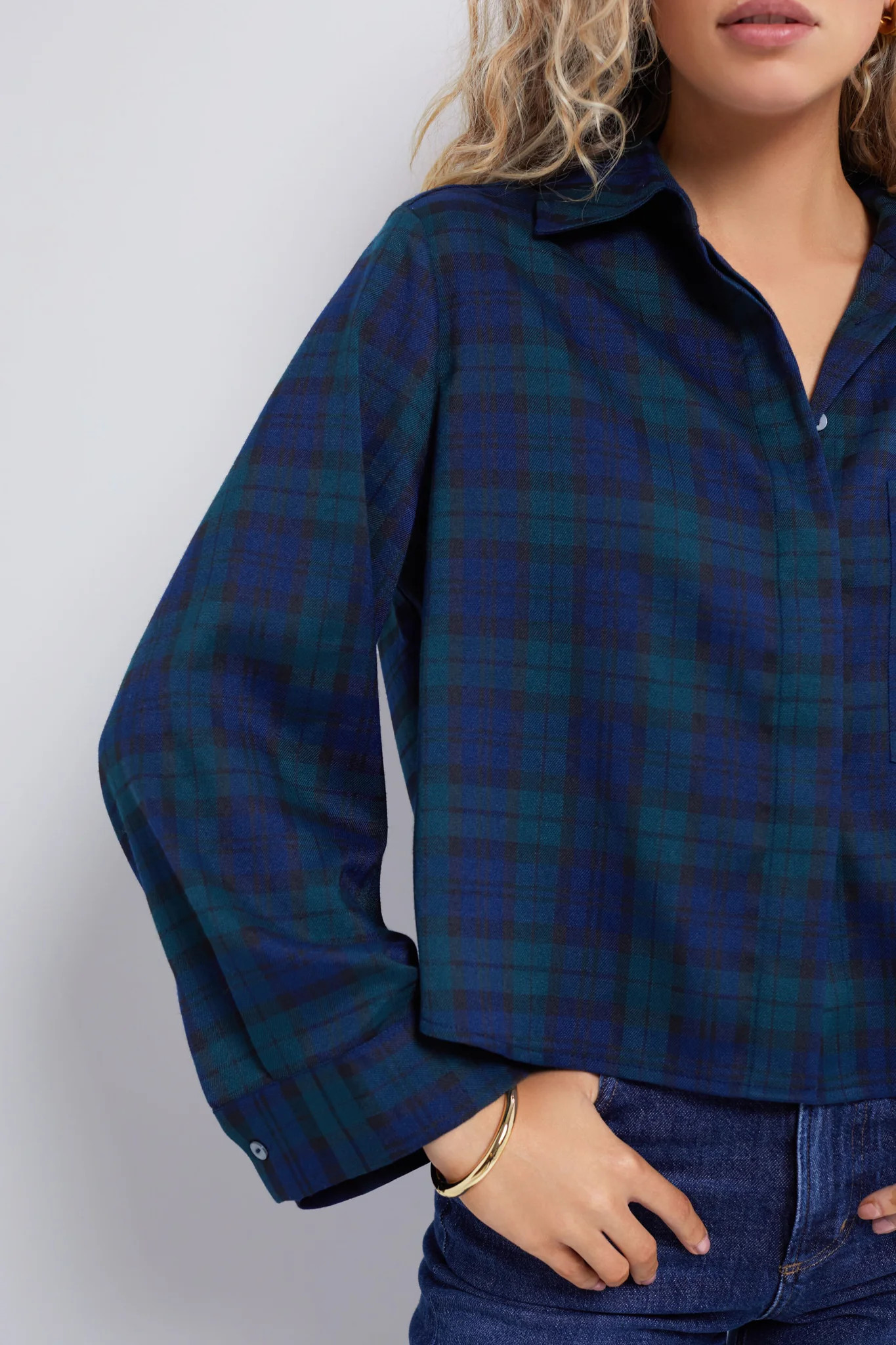 Blackwatch Mara Cropped Button Down | Tuckernuck (US)