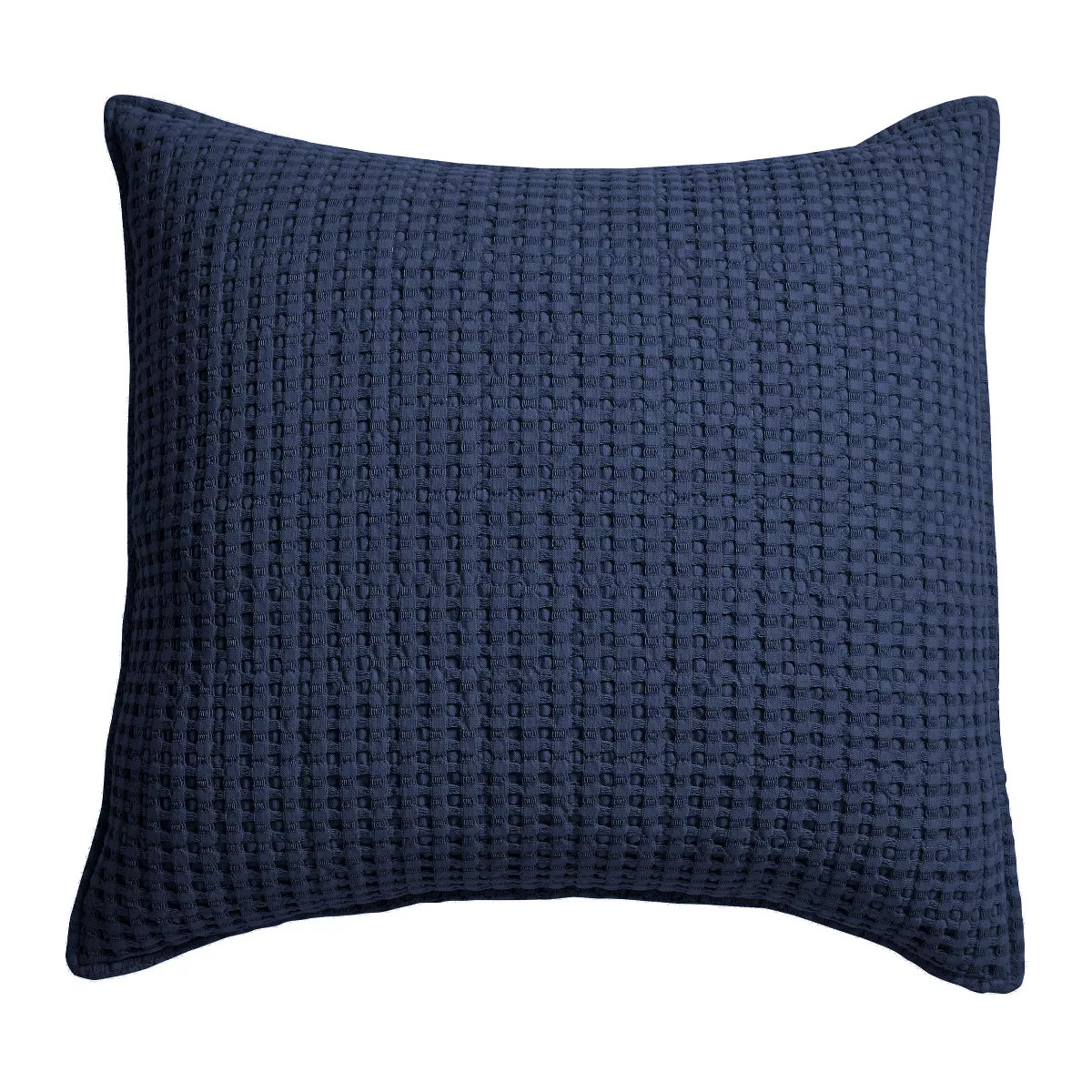 Mills Waffle Navy Square Pillow - Levtex Home | Target
