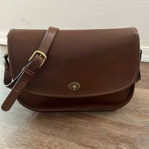 Vintage Coach Brown Leather City Bag Made in New York City | Poshmark