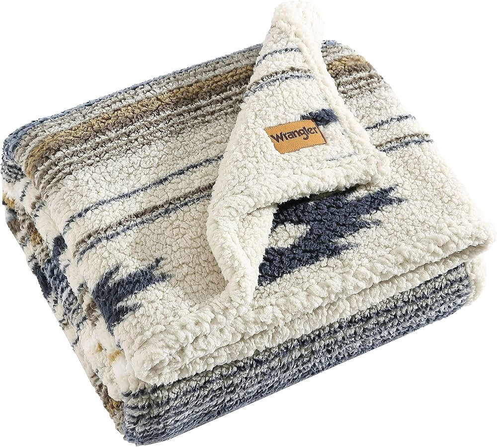 Wrangler Throw Blanket Ultra Soft Plush Home Decor, 50" x 60", Coyote Sands Brown | Amazon (US)