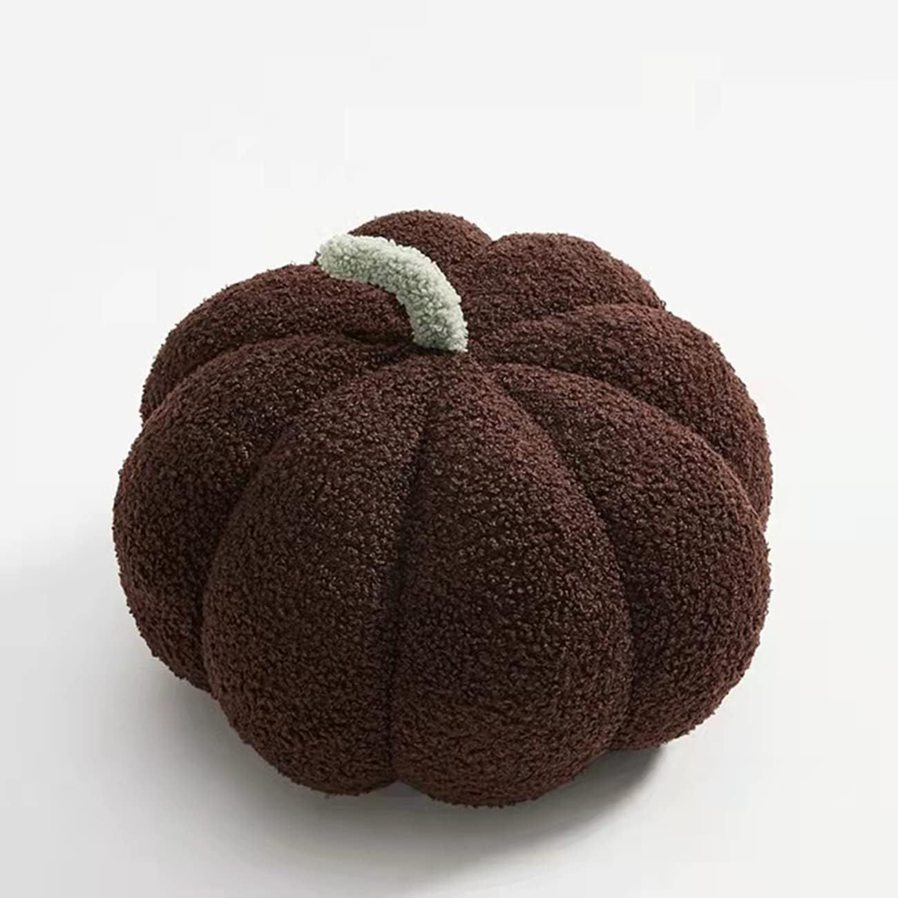 Wadser Pumpkin Throw Pillow Round Boucle Plush Pillows Soft Warm Plush Throw Cushion Bedroom Deco... | Amazon (US)
