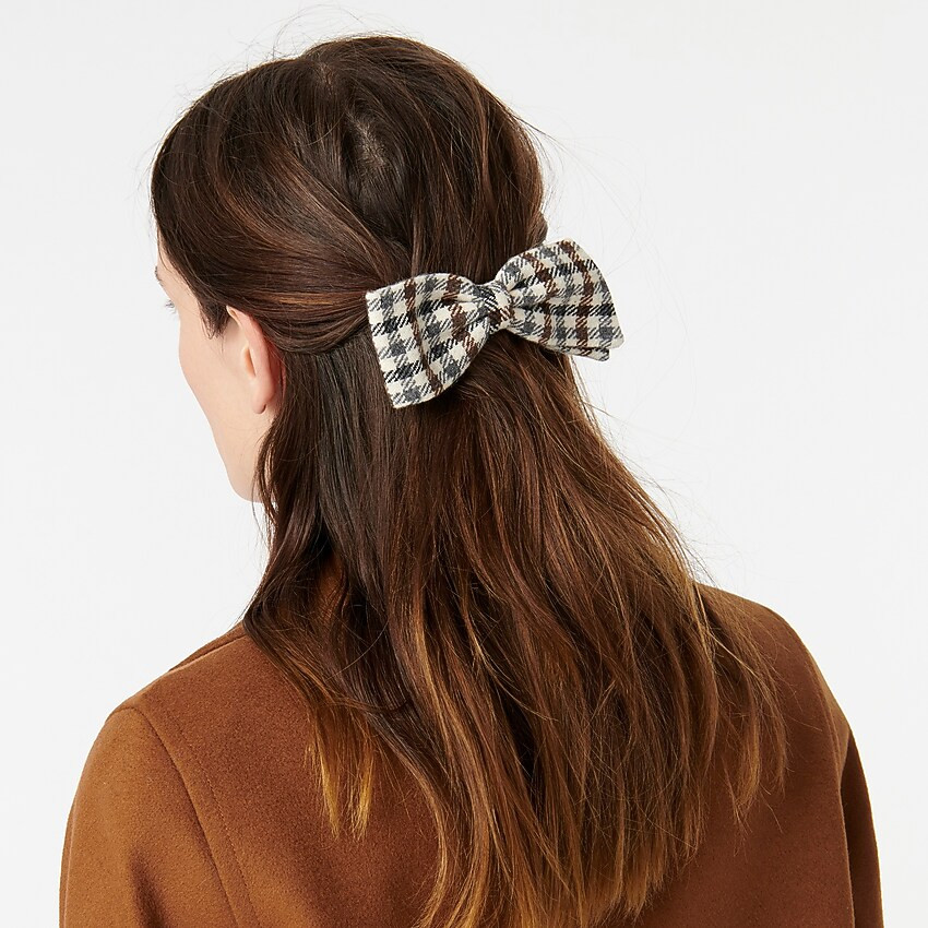 Barrette in plaid wool | J. Crew US