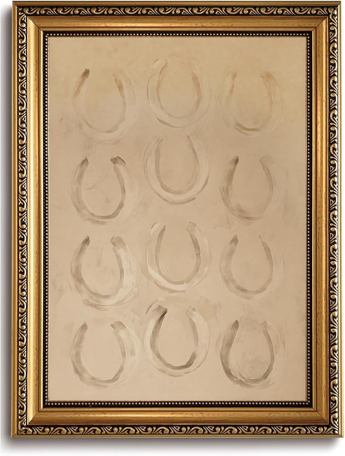 Horseshoe Decor, Gold Framed Wall Art, Western Wall Decor, 8x10 Inch | Amazon (US)
