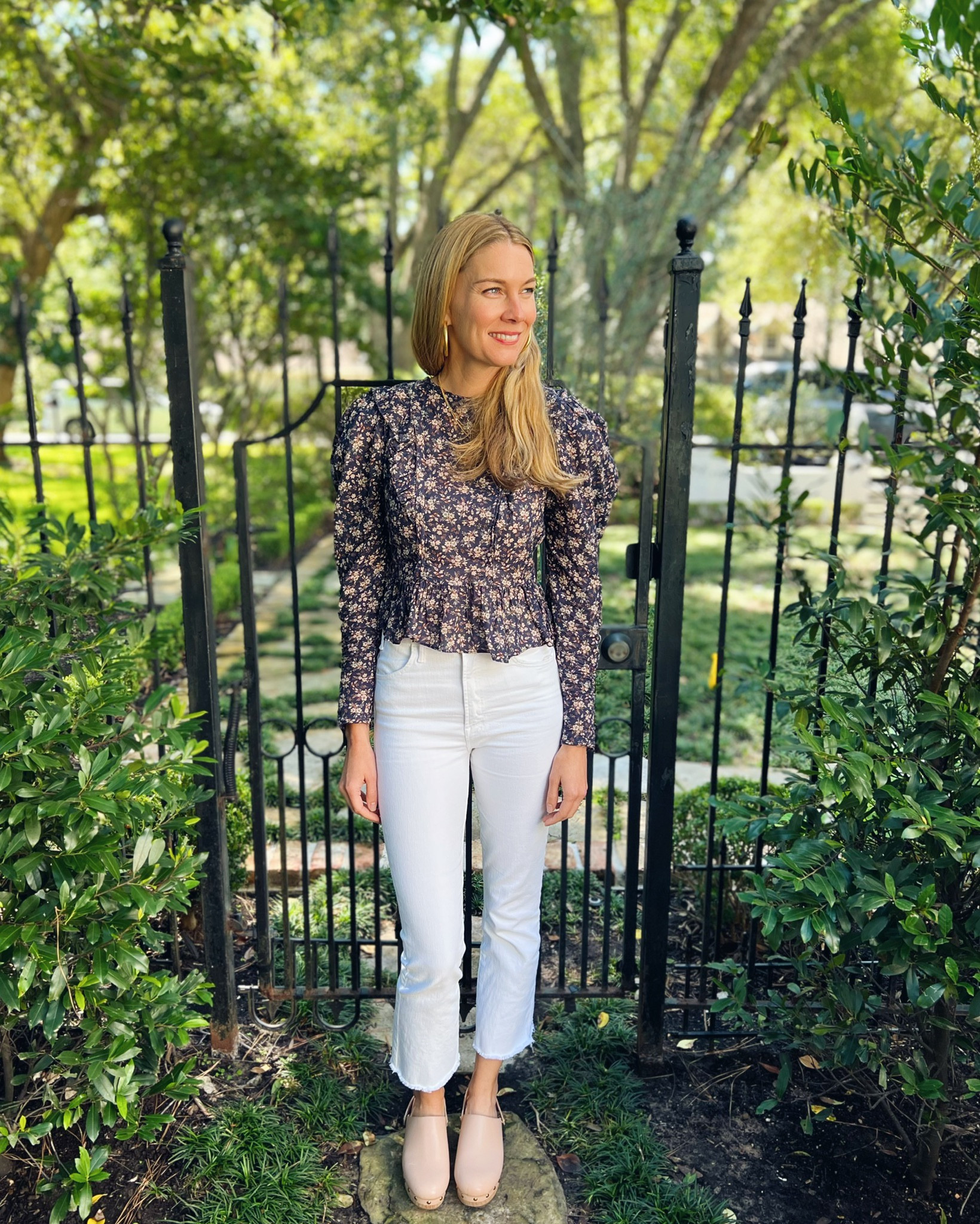 First off, yes to white after Labor Day! Do it! It’s my kind of rule to break! And here’s an idea of how to transition your white into the fall- pair it with fall-ish pieces. What do I mean by Fall-ish pieces?  For instance, the top I’m wearing has a fall feel with its darker colors and long sleeves, and instead of sandals, I’m wearing closed toed shoes. How do you wear your white after Labor Day?

#cstyleootd #fallfashion #ltkpersonalshopper #personalshopper