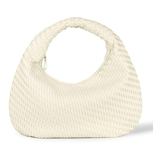 Amazon Essentials Women's Woven Shoulder Bag, Off-white | Amazon (US)
