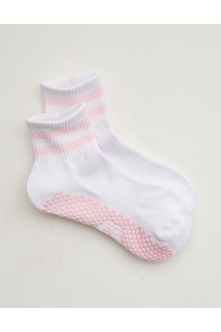 LUCKY HONEY Boyfriend Grip Socks Women's Club Pink One Size | Aerie