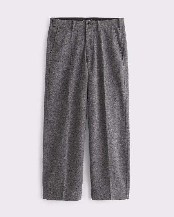 Brushed Woven Baggy Trouser | Abercrombie & Fitch (US)