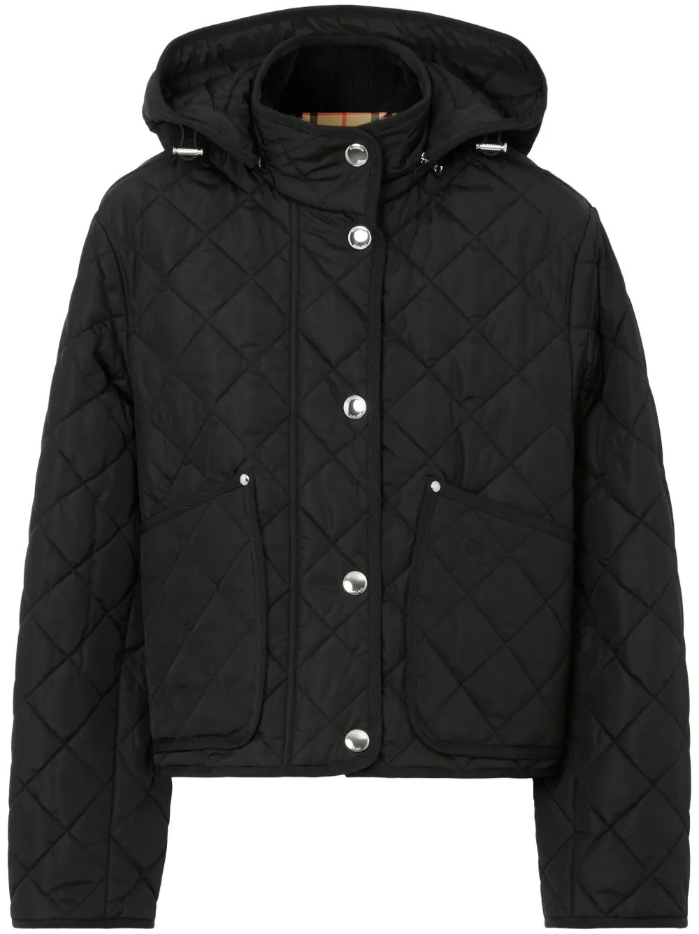 Burberry detachable-hood diamond-quilted Jacket | Black | FARFETCH | Farfetch Global