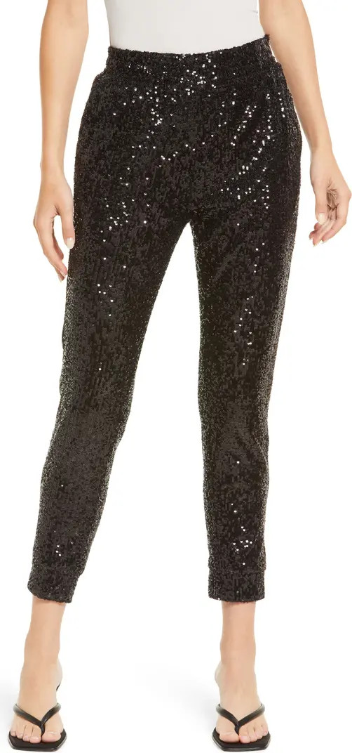 BB Dakota by Steve Madden Glitter End Sequin Pocket Joggers | Nordstrom | Nordstrom