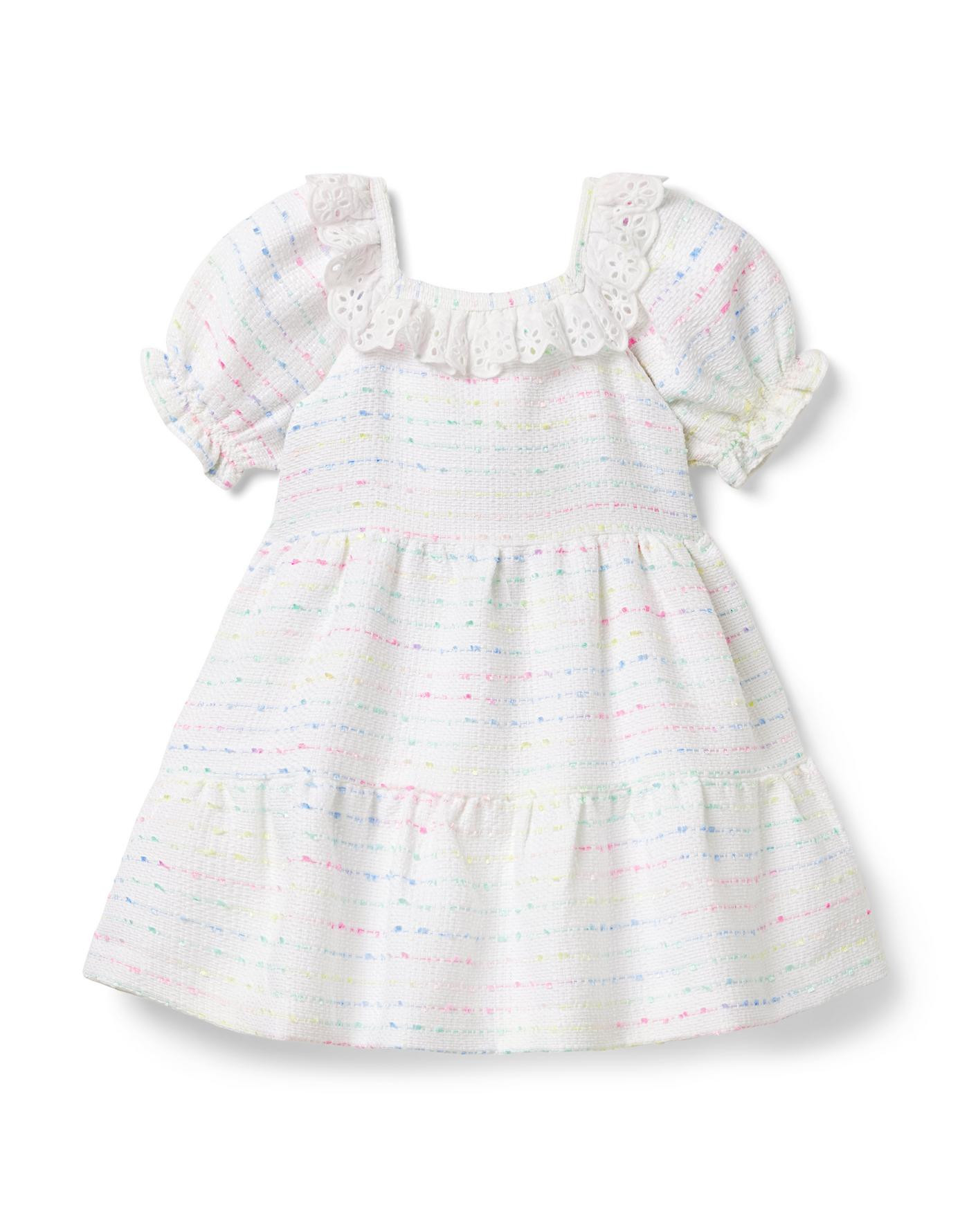 Tweed Eyelet Trim Dress | Janie and Jack