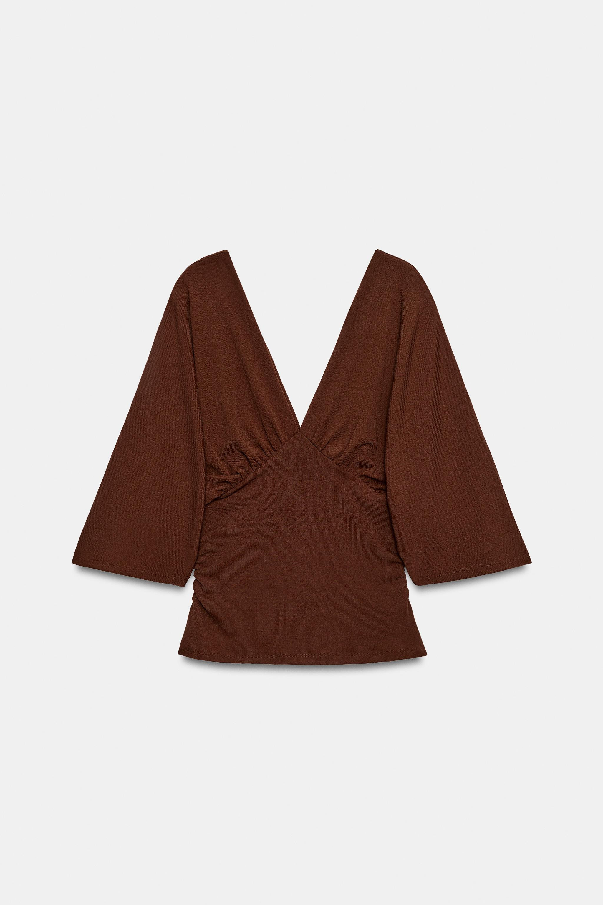 TEXTURED V-NECK TOP | Zara US