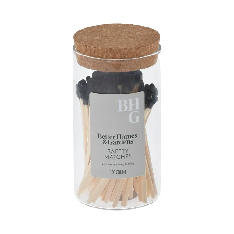 Better Homes & Gardens Premium Wooden Safety Matches, 100 Count | Walmart (US)