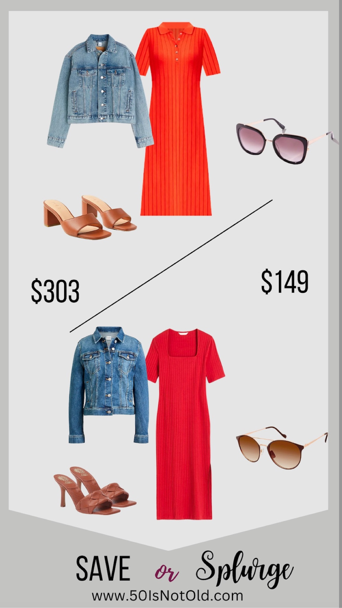 Save or Splurge! Midi, Maxi dress, denim jacket. Fall style
