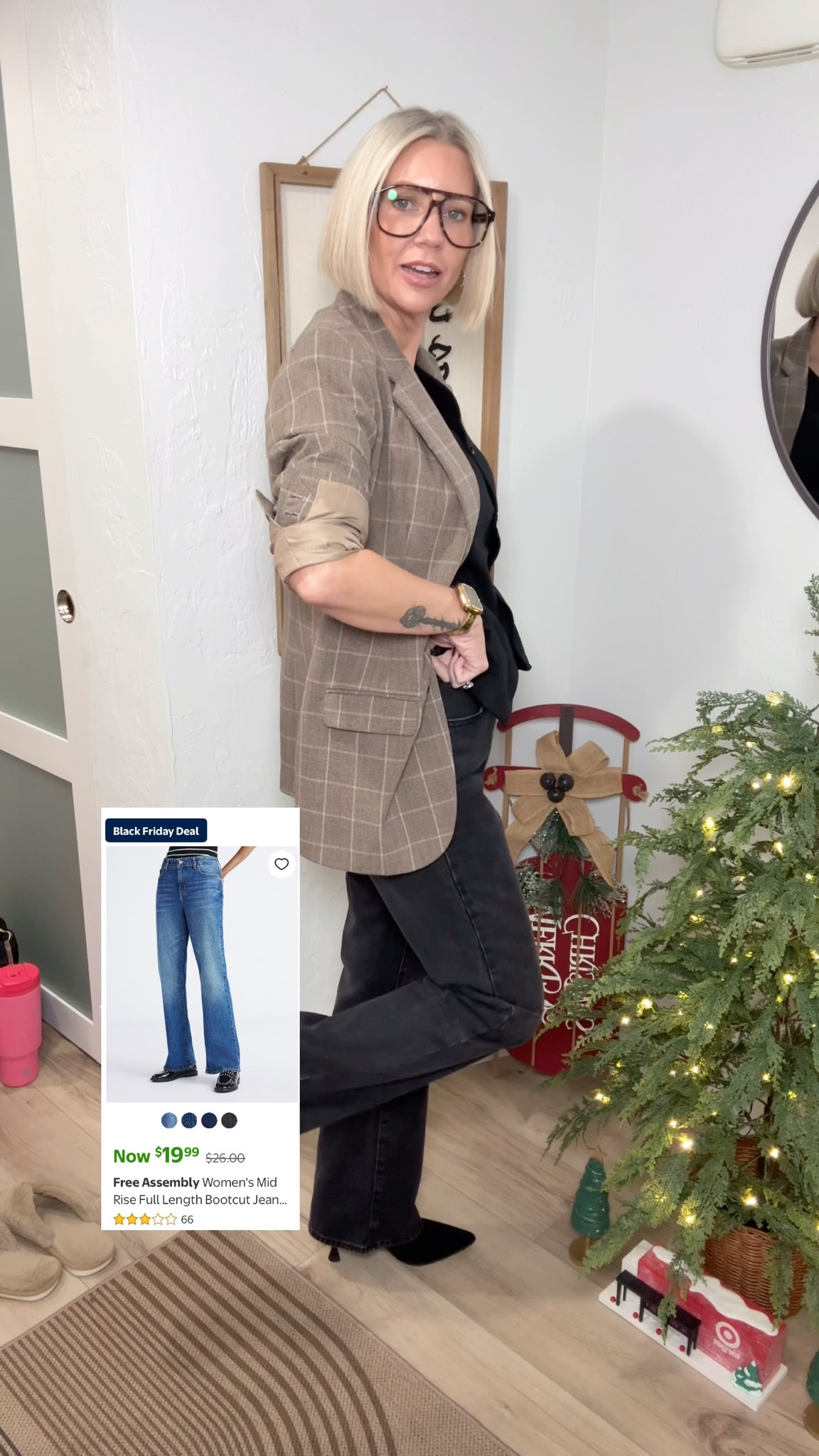 Recapping some of my favorite Walmart finds on deal for Black Friday. 

I’m wearing a large in both tops but could also do a medium. 

Both pair of jeans I recommend sizing down at least one. I’m a 6/8 and I’m wearing a 4. 

Walmart sale, bootcut jeans, slim fit jeans, 

#LTKCyberWeek #LTKSaleAlert #LTKFindsUnder50