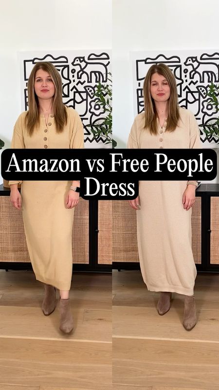 Amazon vs free people sweater dress 

#LTKVideo #LTKfindsunder50 #LTKfindsunder100