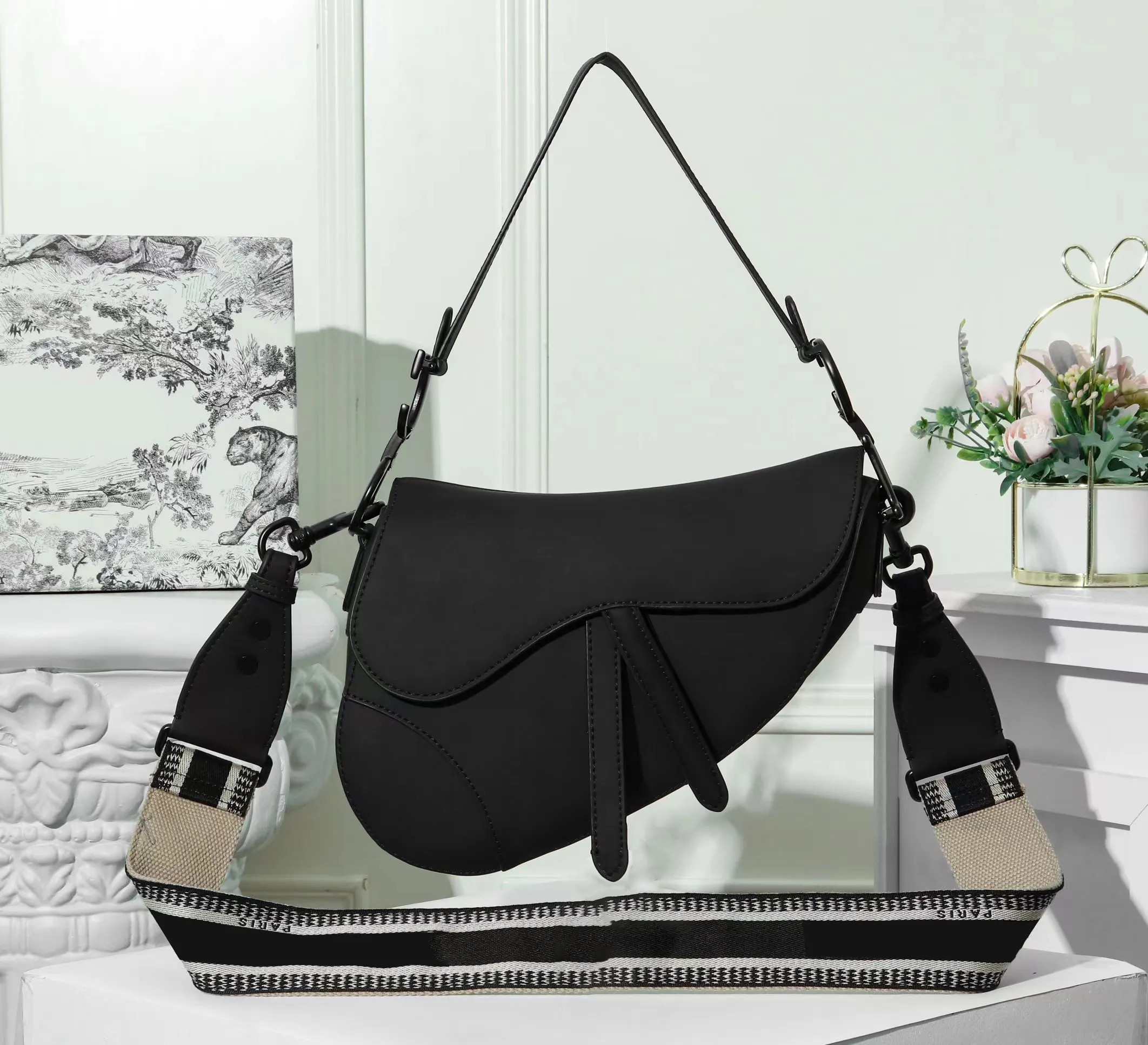 Luxury embroidery tote saddles bag Designer womens men Purse wallets travel hobo with logo classi... | DHGate