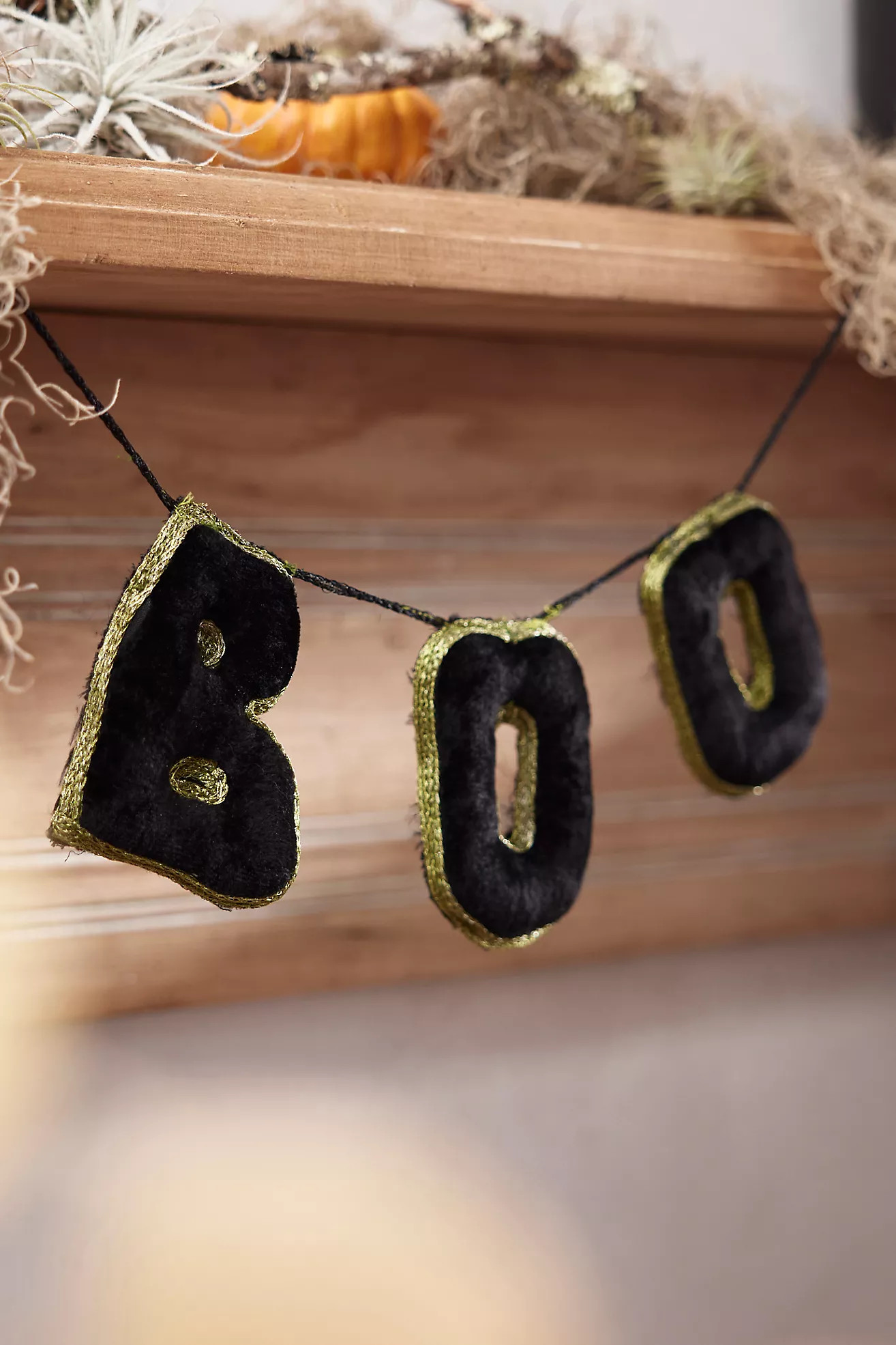 BOO Velvet Garland | Anthropologie (US)