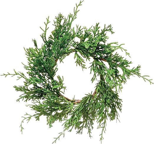 Creative Co-Op 4-1/2" Round Faux Juniper Wreath Wall Decor, Multi | Amazon (US)