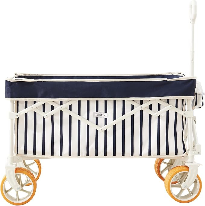 Beach Wagon for Sand with 6.7" Fat Tires, Foldable Beach Cart for Beach & Camping, Large Capacity... | Amazon (US)