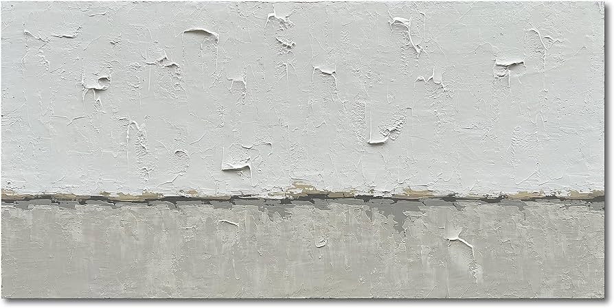 NANKAI Hand-Painted Grey and White Minimalist Oil Painting 30x60 Inch Large Contemporary Art Oil ... | Amazon (US)