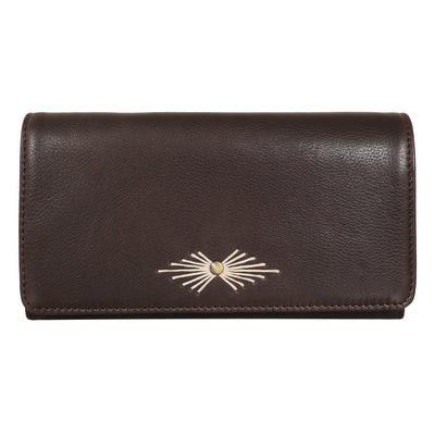 Barb Milled Leather Wallet Mocha | Latico Leathers