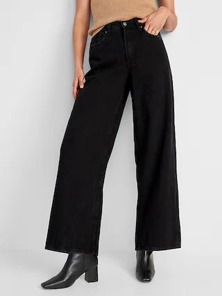 Extra High-Waisted Baggy Wide-Leg Non-Stretch Jeans for Women | Old Navy (US)