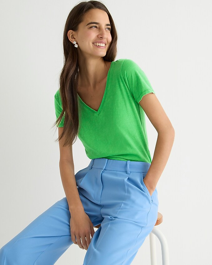 Vintage cotton V-neck T-shirt | J. Crew US