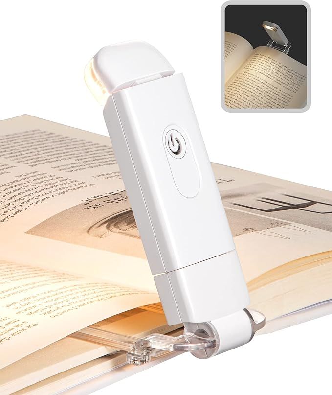 DEWENWILS USB Rechargeable Book Reading Light, Warm White, Brightness Adjustable for Eye-Protecti... | Amazon (US)