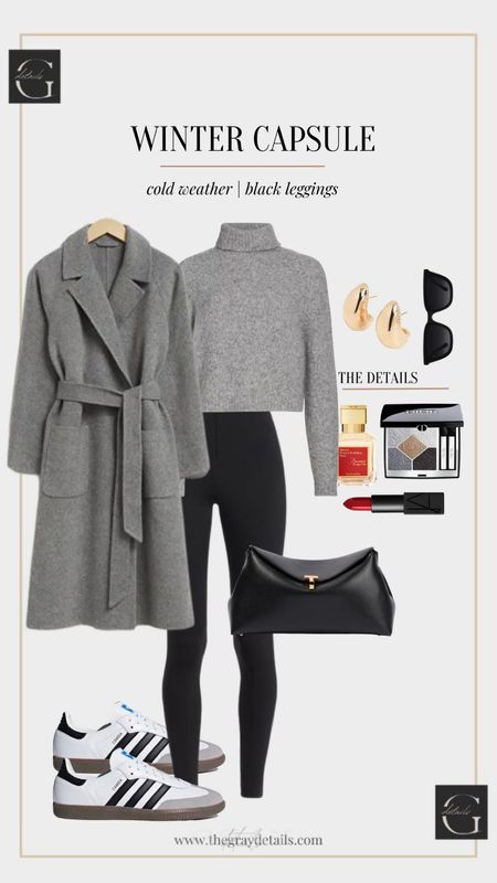 Winter capsule outfit | black leggings, cashmere sweater, grey coat

Winter outfit
Travel outfit
Casual outfit 

#LTKshoecrush #LTKover40 #LTKstyletip