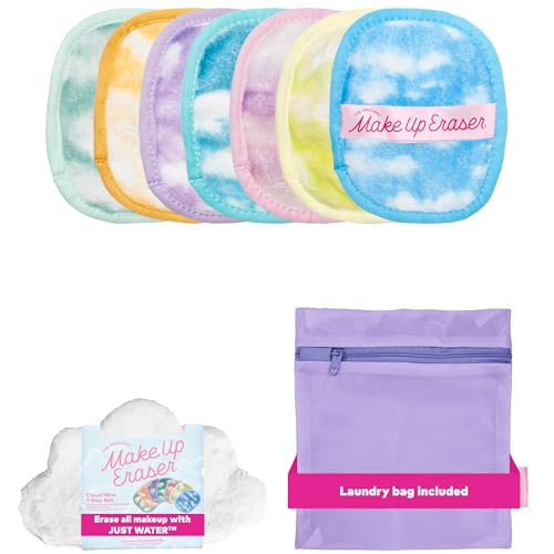 The Original Makeup Eraser 7-Day Set, Erase All Makeup with Just Water, Including Waterproof Mascara, Eyeliner, Foundation, Lipstick, Sunscreen, and More! Cloud 9, 7ct. | Amazon (US)