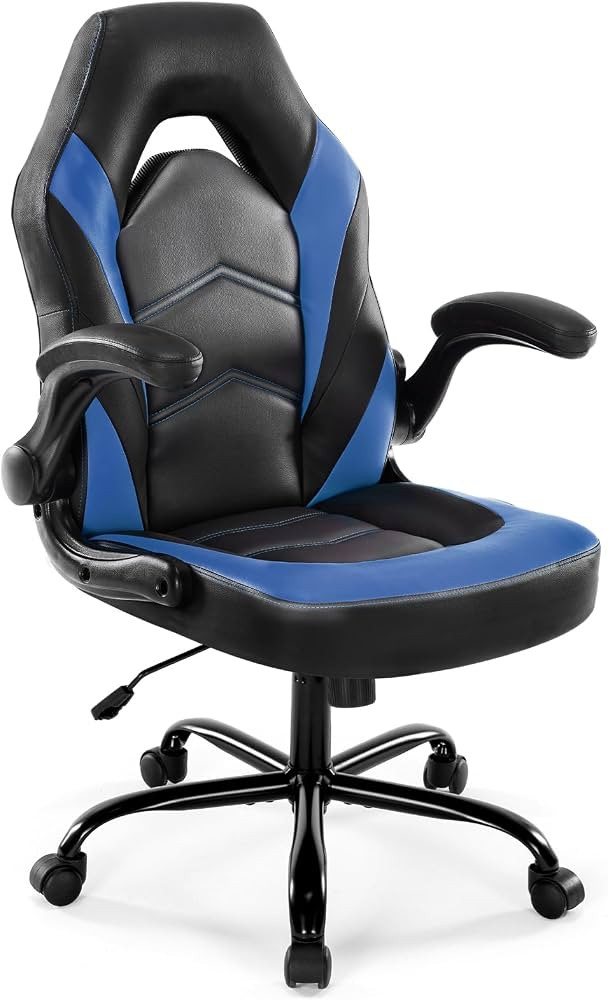DUMOS Ergonomic Computer Gaming Chair - Home Office Desk with PU Leather Lumbar Support, Height A... | Amazon (US)