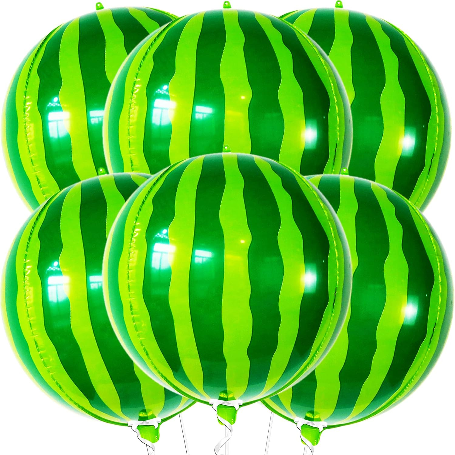 22 Inch Watermelon Balloons - Pack of 6, 4D Round One In A Melon Balloons | Amazon (US)