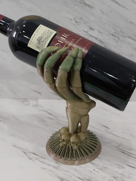 Wine Bottle Holder  Halloween Wine Bottle Skeleton Hand - Etsy | Etsy (US)