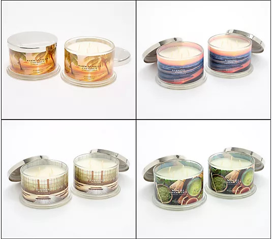 HomeWorx by Slatkin + Co. S/2 18oz Relax & Restore Candles - QVC.com | QVC
