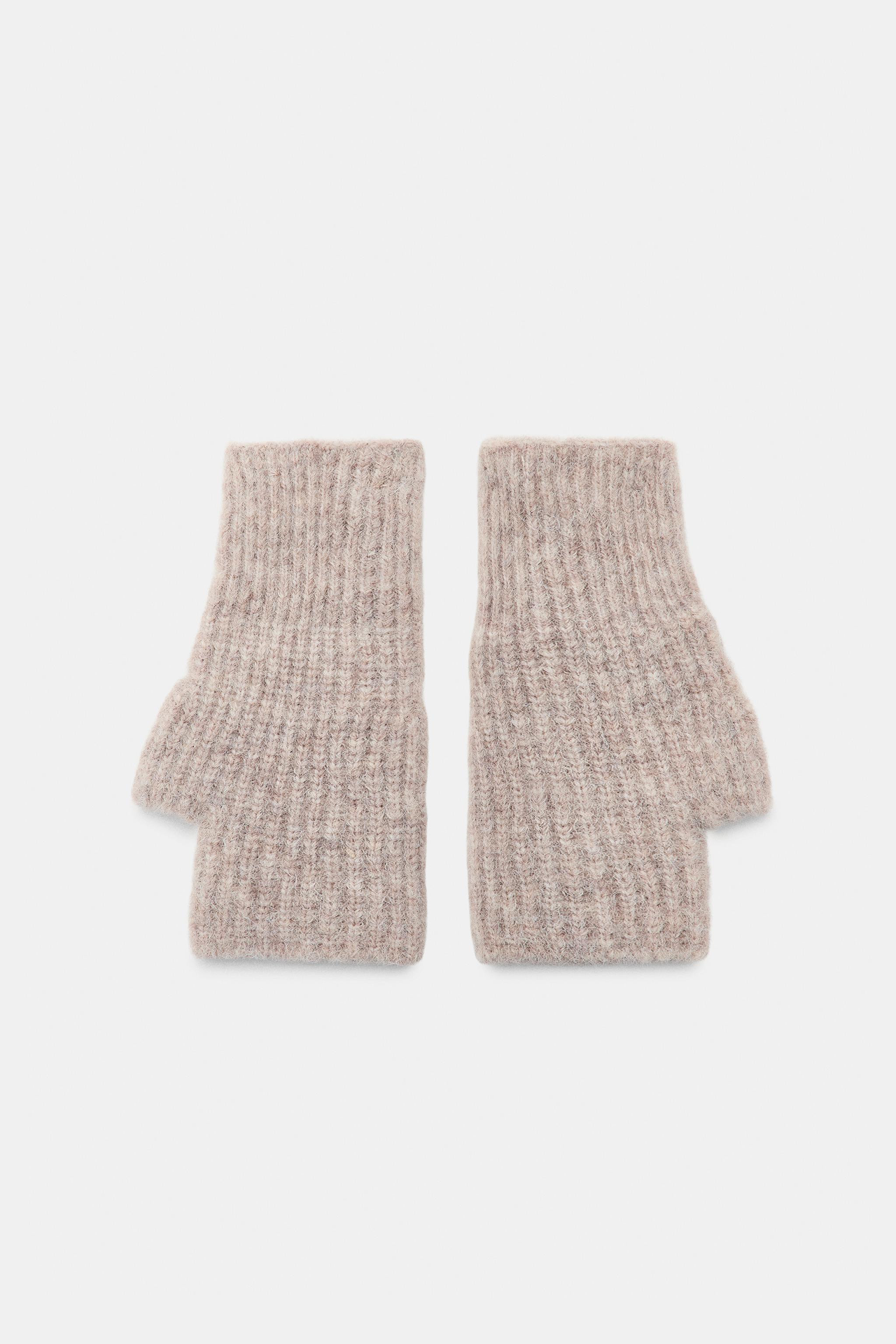 SHORT KNIT MITTENS | Zara UK