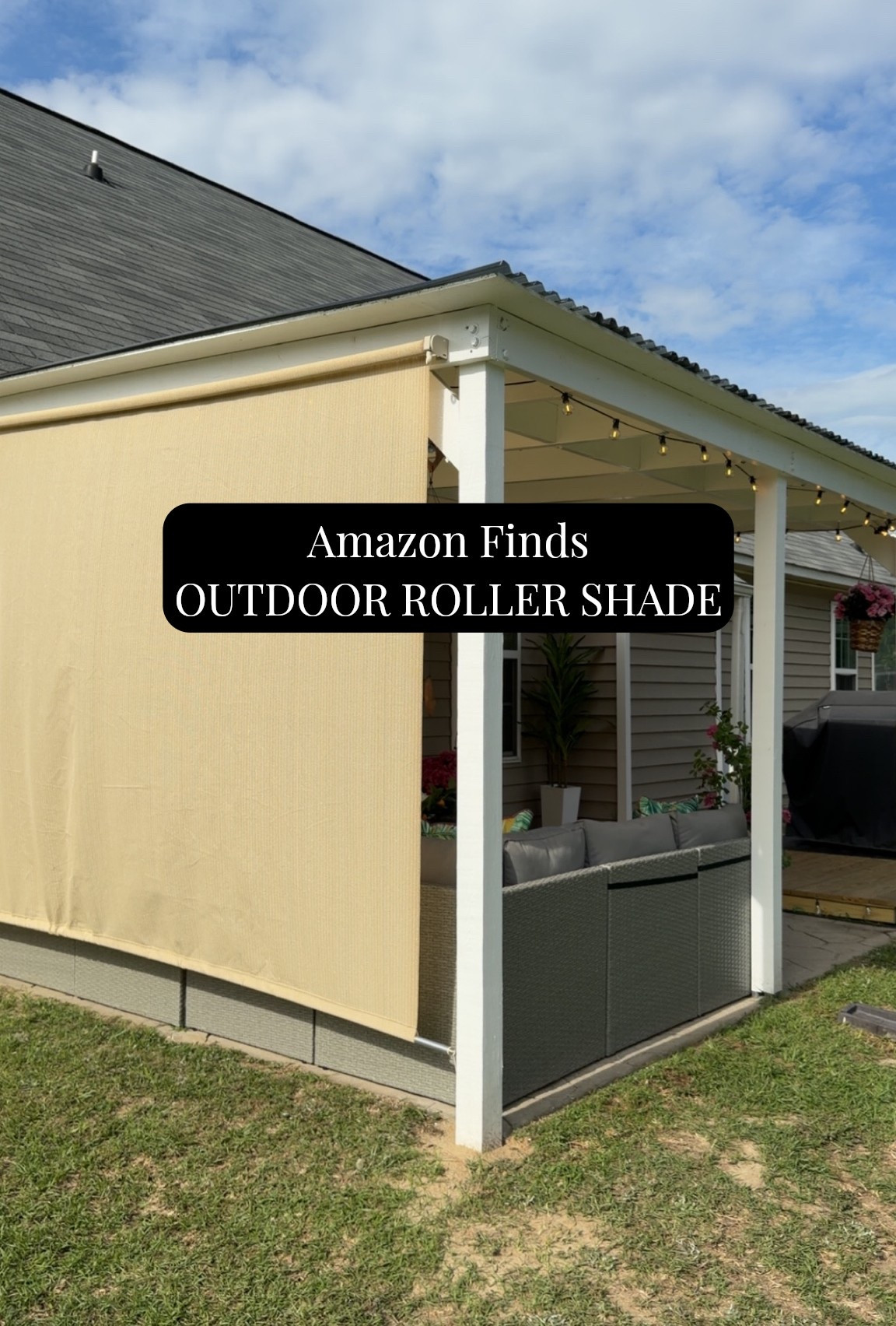 DIFY 9 * 8FT Outdoor Roller Shade, Cordless Patio Roller Up Blinds for Yard Deck Porch, Wand Crank Operation, Mocha

#LTKHome #LTKSeasonal #LTKOver40