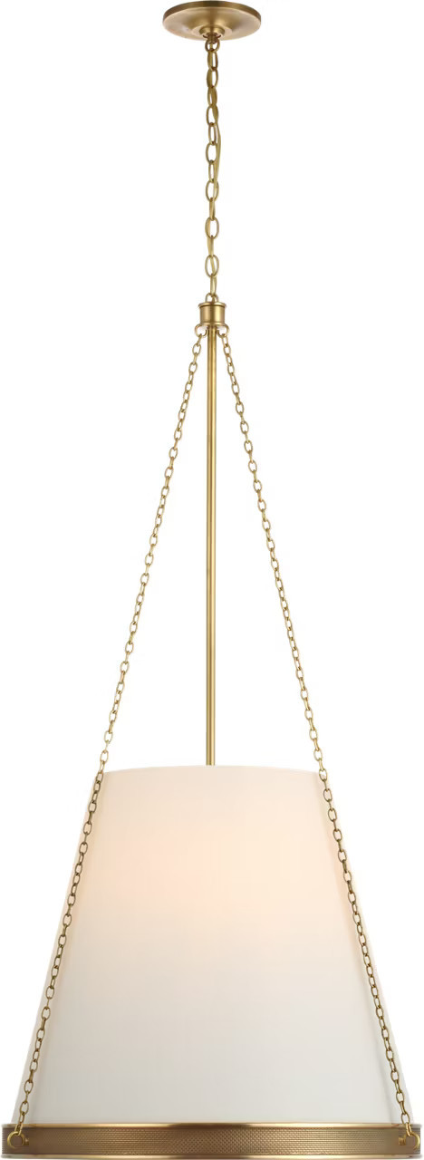 Reese 22" Pendant in Soft Brass with Linen ShadeVisual Comfort | Visual Comfort