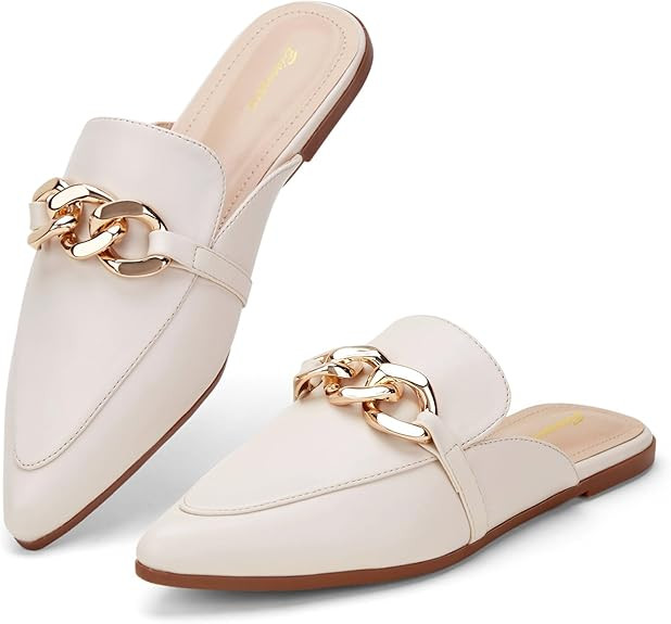 Mules for Women Flats Pointed Toe Slip On Slides Loafer Shoes | Amazon (US)