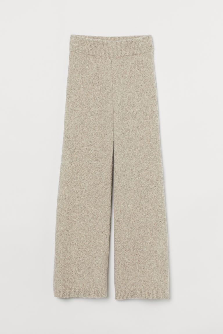 H & M - Knit Wool Pants - Beige | H&M (US + CA)