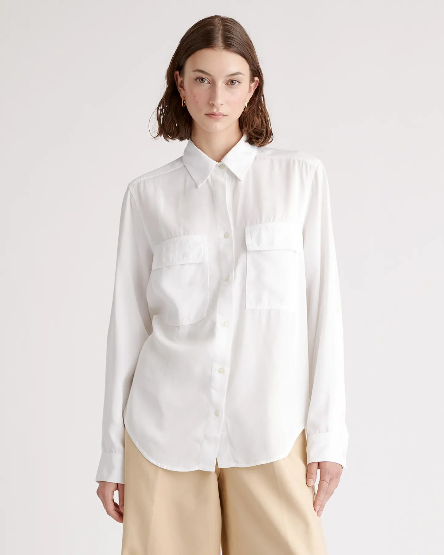 Vintage Wash Tencel Utility Shirt | Quince