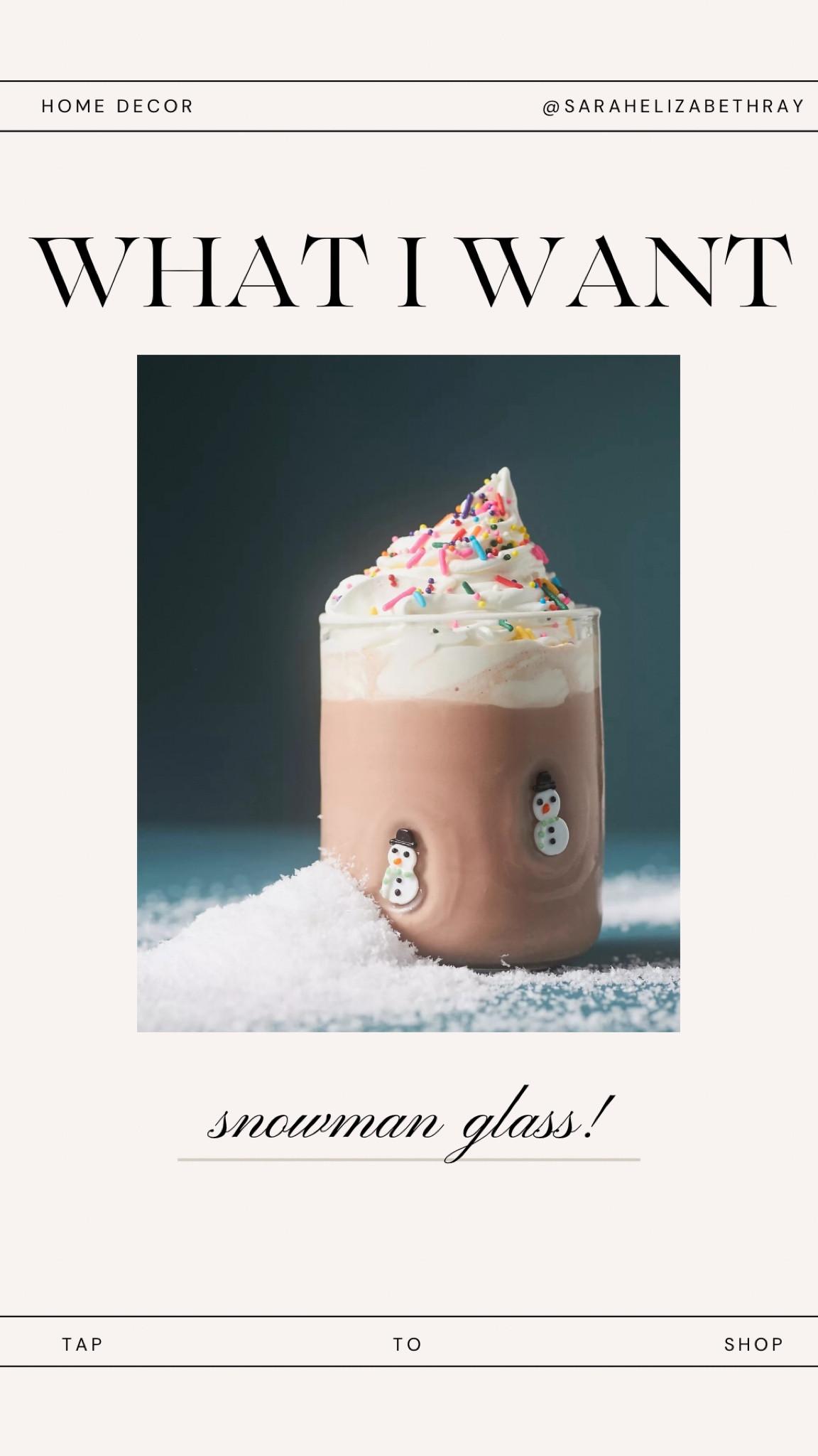 the cutest snowman glass! They have all kinds, even cute candy canes! 

#LTKSeasonal #LTKHome #LTKFindsUnder50