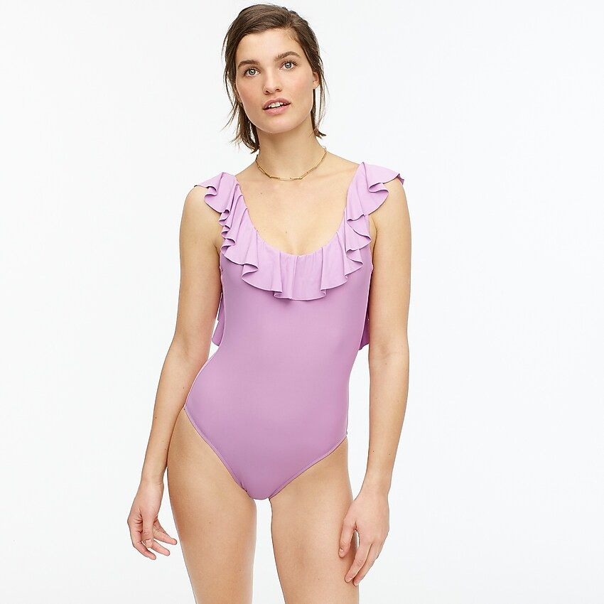 Ruffle scoopback one-piece swimsuit | J. Crew US