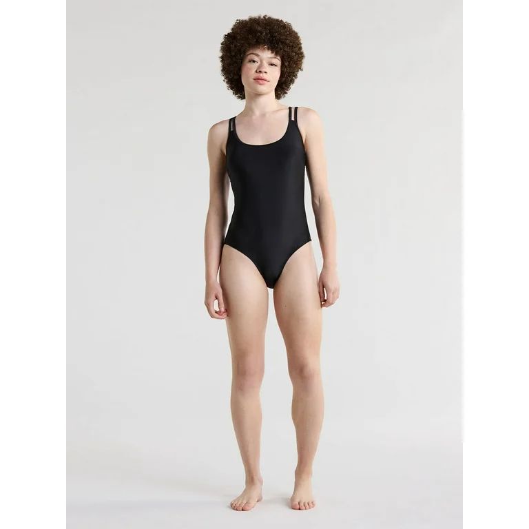 No Boundaries Juniors’ Multi Strap One-Piece Swimsuit, Sizes S-XXL | Walmart (US)